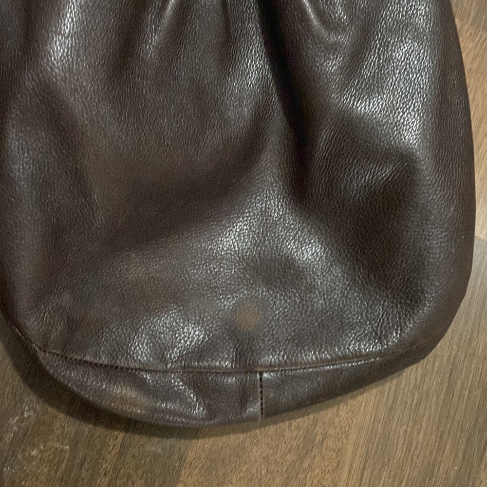 Roots Brown Hobo Genuine Leather Bag H14’X W14’ X D2.5’ - Picture 12 of 16